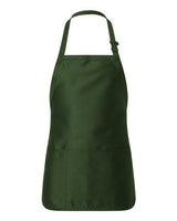 Q-Tees Full-Length Apron with Pouch Pocket-1
