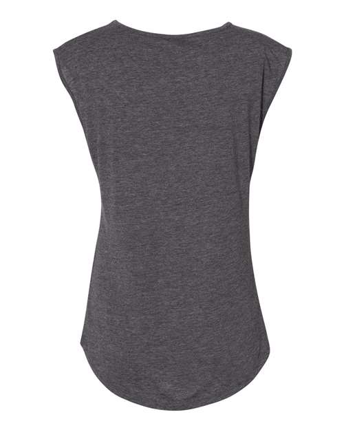 Next Level Women's Festival Sleeveless Deep V-Neck T-Shirt-2