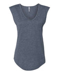 Next Level Women's Festival Sleeveless Deep V-Neck T-Shirt-1