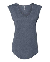 Next Level Women's Festival Sleeveless Deep V-Neck T-Shirt-1