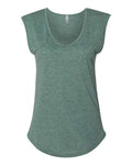 Next Level Women's Festival Sleeveless Deep V-Neck T-Shirt-1