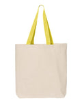 Q-Tees 11L Canvas Tote with Contrast-Color Handles-1