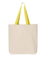 Q-Tees 11L Canvas Tote with Contrast-Color Handles-1