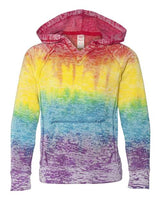MV Sport Girls’ Courtney Burnout V-Notch Hooded Sweatshirt-1