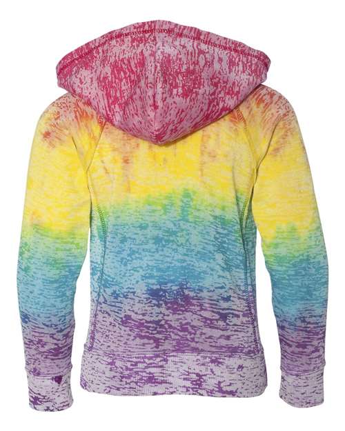 MV Sport Girls’ Courtney Burnout V-Notch Hooded Sweatshirt-3