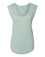 Next Level Women's Festival Sleeveless Deep V-Neck T-Shirt-1