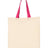 Q-Tees Economical Tote with Contrast-Color Handles-1