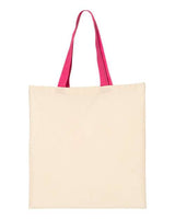 Q-Tees Economical Tote with Contrast-Color Handles-2