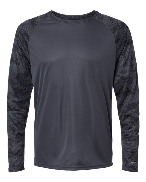 Paragon Men's Cayman Performance Camo Colorblocked Long Sleeve T-Shirt-1