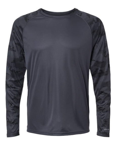 Paragon Men's Cayman Performance Camo Colorblocked Long Sleeve T-Shirt-1
