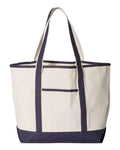 Q-Tees 34.6L Large Canvas Deluxe Tote-1