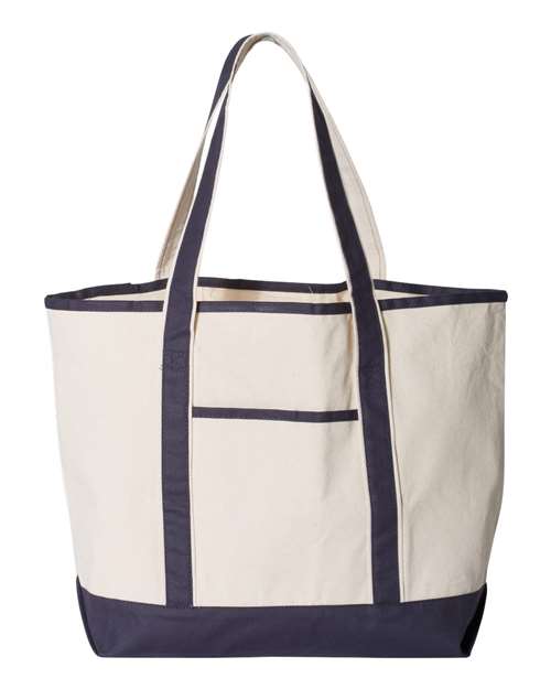 Q-Tees 34.6L Large Canvas Deluxe Tote-1