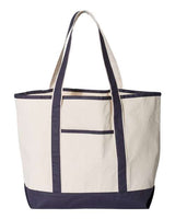 Q-Tees 34.6L Large Canvas Deluxe Tote-1