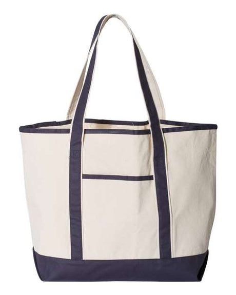 Q-Tees 34.6L Large Canvas Deluxe Tote-1