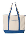 Q-Tees 34.6L Large Canvas Deluxe Tote-1
