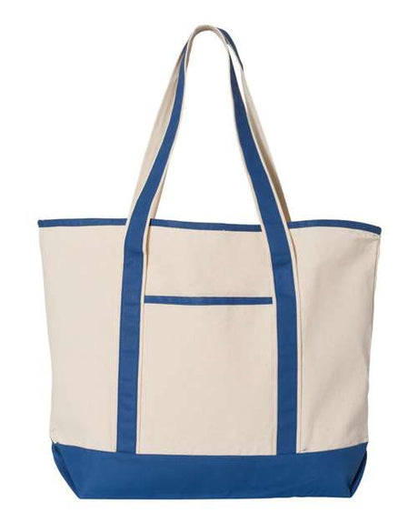 Q-Tees 34.6L Large Canvas Deluxe Tote-1