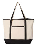 Q-Tees 34.6L Large Canvas Deluxe Tote-1