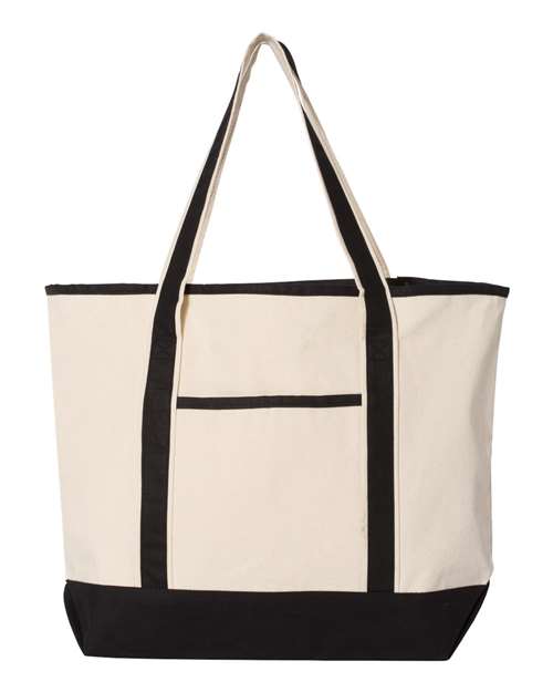 Q-Tees 34.6L Large Canvas Deluxe Tote-1