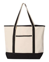 Q-Tees 34.6L Large Canvas Deluxe Tote-1