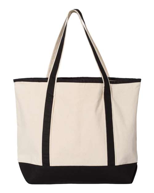 Q-Tees 34.6L Large Canvas Deluxe Tote-2