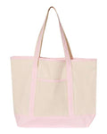 Q-Tees 34.6L Large Canvas Deluxe Tote-1