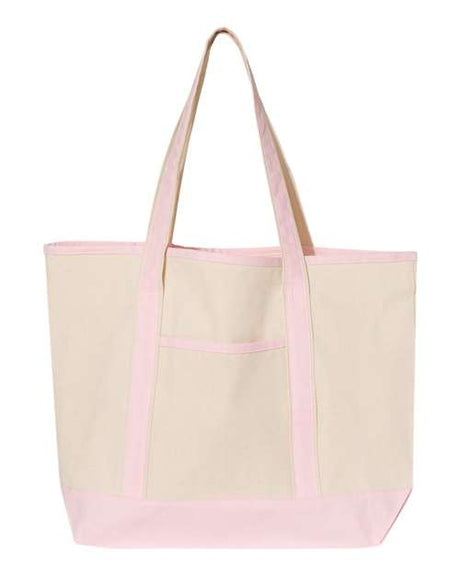 Q-Tees 34.6L Large Canvas Deluxe Tote-1