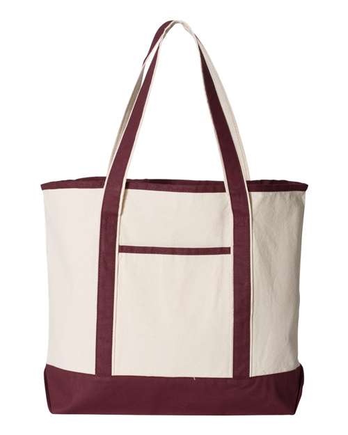 Q-Tees 34.6L Large Canvas Deluxe Tote-1