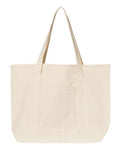 Q-Tees 34.6L Large Canvas Deluxe Tote-1