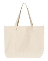 Q-Tees 34.6L Large Canvas Deluxe Tote-1