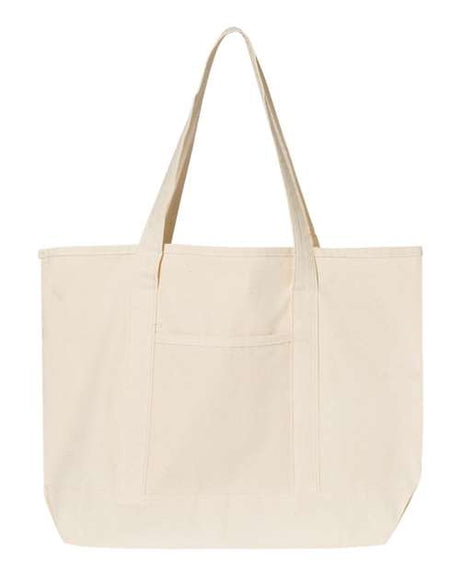 Q-Tees 34.6L Large Canvas Deluxe Tote-1