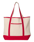 Q-Tees 34.6L Large Canvas Deluxe Tote-1