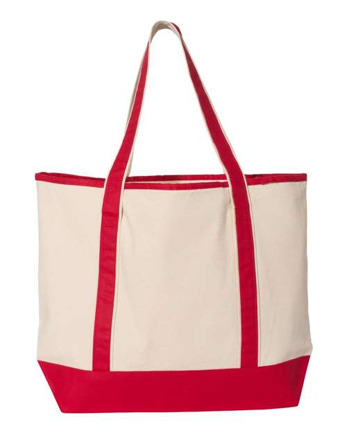 Q-Tees 34.6L Large Canvas Deluxe Tote-2