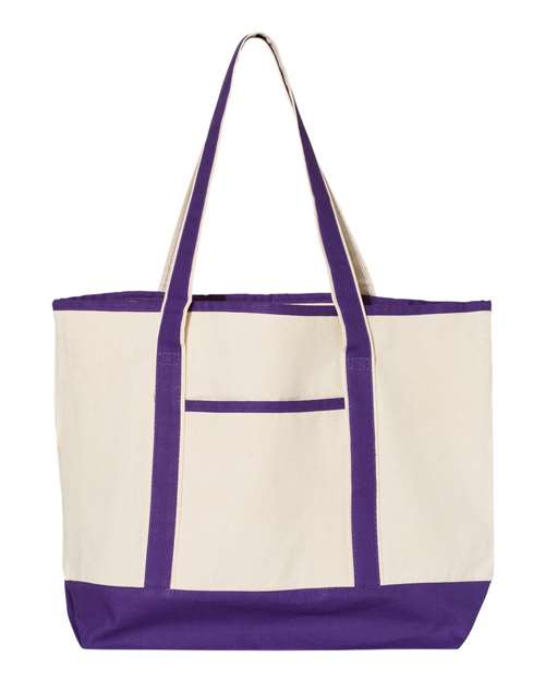 Q-Tees 34.6L Large Canvas Deluxe Tote-1