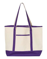 Q-Tees 34.6L Large Canvas Deluxe Tote-1