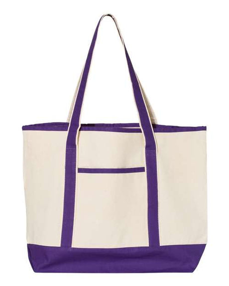 Q-Tees 34.6L Large Canvas Deluxe Tote-1