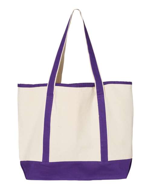 Q-Tees 34.6L Large Canvas Deluxe Tote-2