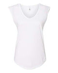 Next Level Women's Festival Sleeveless Deep V-Neck T-Shirt-1