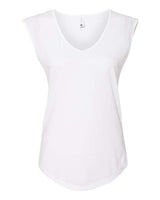 Next Level Women's Festival Sleeveless Deep V-Neck T-Shirt-1