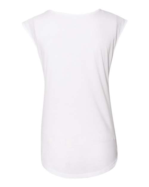 Next Level Women's Festival Sleeveless Deep V-Neck T-Shirt-2