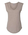 Next Level Women's Festival Sleeveless Deep V-Neck T-Shirt-1