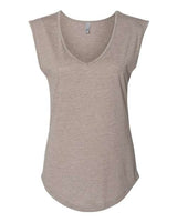 Next Level Women's Festival Sleeveless Deep V-Neck T-Shirt-1