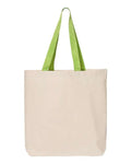 Q-Tees 11L Canvas Tote with Contrast-Color Handles-1