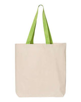 Q-Tees 11L Canvas Tote with Contrast-Color Handles-1