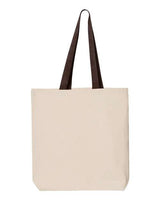 Q-Tees 11L Canvas Tote with Contrast-Color Handles-2