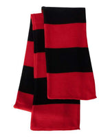 Sportsman Rugby-Striped Knit Scarf-1
