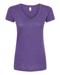 Tultex Women's Poly-Rich V-Neck T-Shirt-1