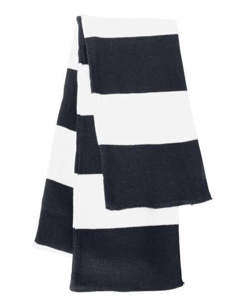 Sportsman Rugby-Striped Knit Scarf-1