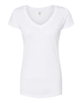 Tultex Women's Poly-Rich V-Neck T-Shirt-1