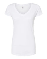 Tultex Women's Poly-Rich V-Neck T-Shirt-1
