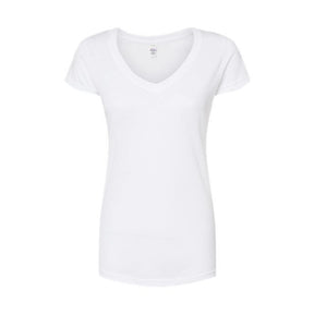 Tultex Women's Poly-Rich V-Neck T-Shirt-1